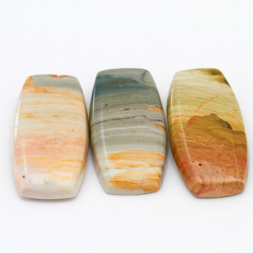 30x15mm Caldera Jasper Cushion Cabs