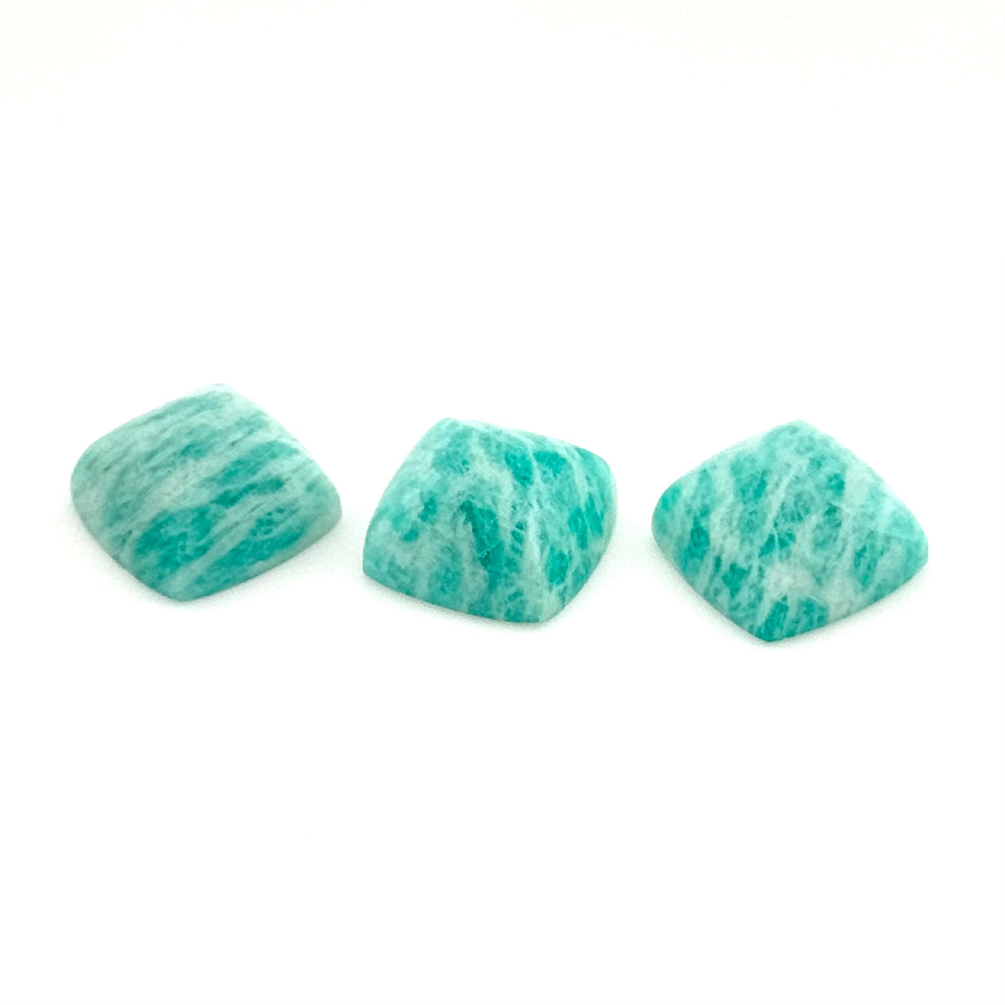 8 to 10mm Amelia Teal Amazonite™ Sugarloaf Cabs