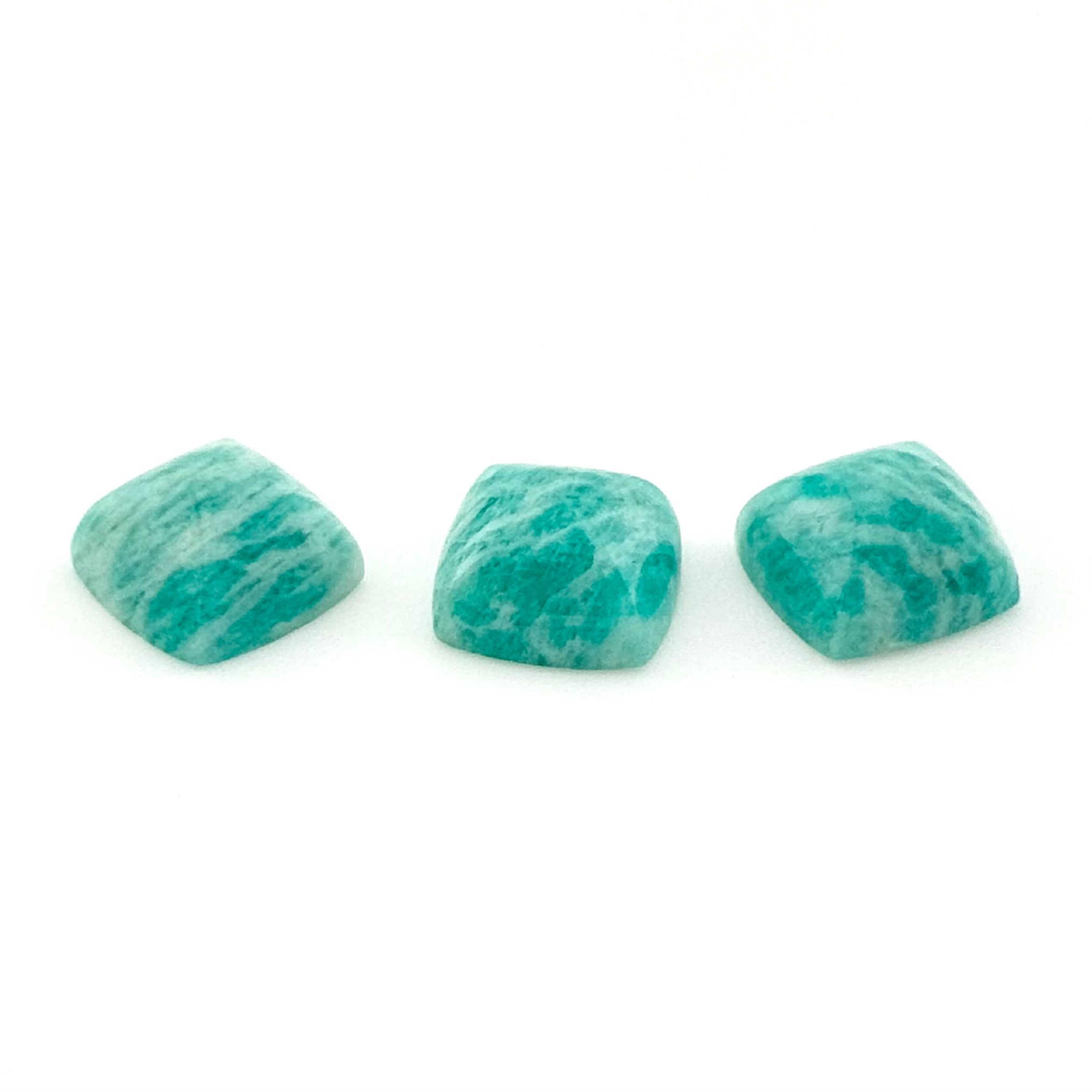 8 to 10mm Amelia Teal Amazonite™ Sugarloaf Cabs