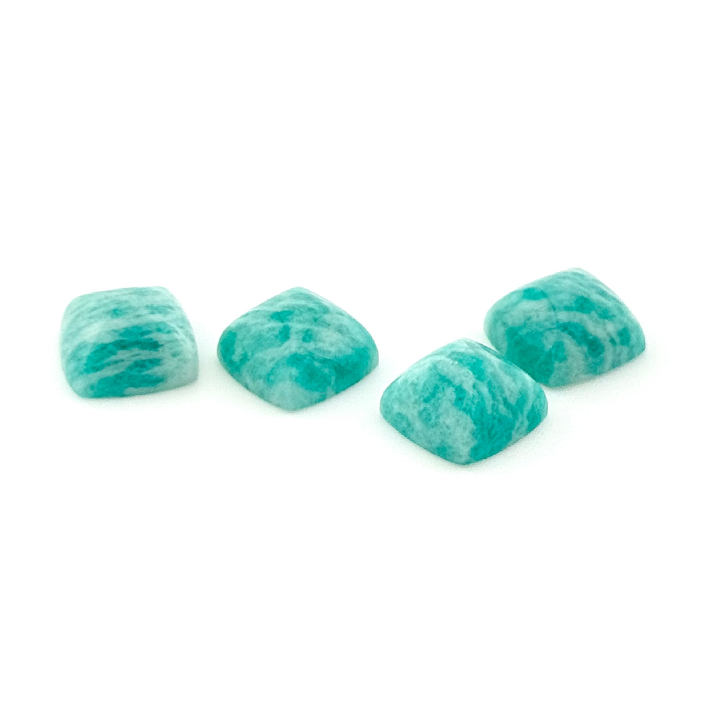 8 to 10mm Amelia Teal Amazonite™ Sugarloaf Cabs