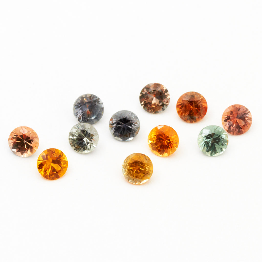 4mm Intense Fancy Color Montana Sapphire Rounds