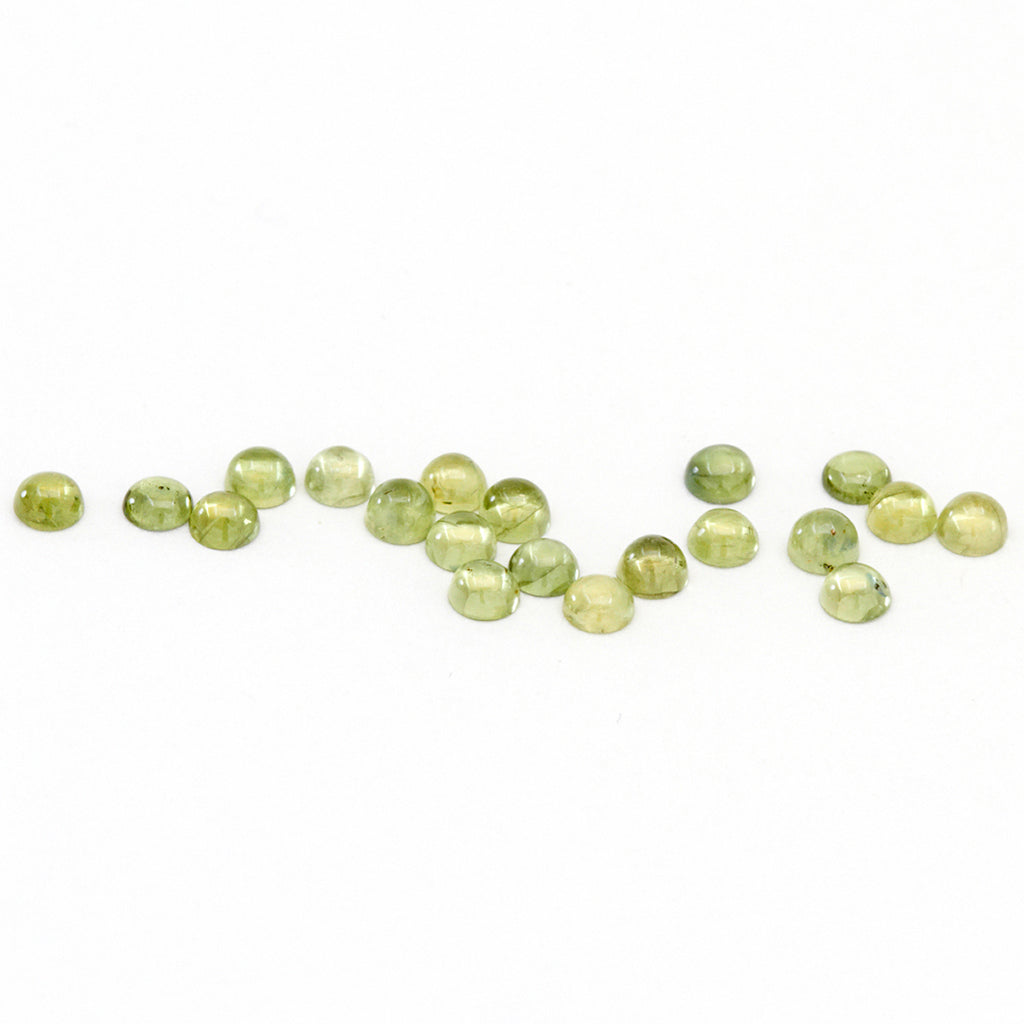 3mm Green Australian Sapphire Round Cabs