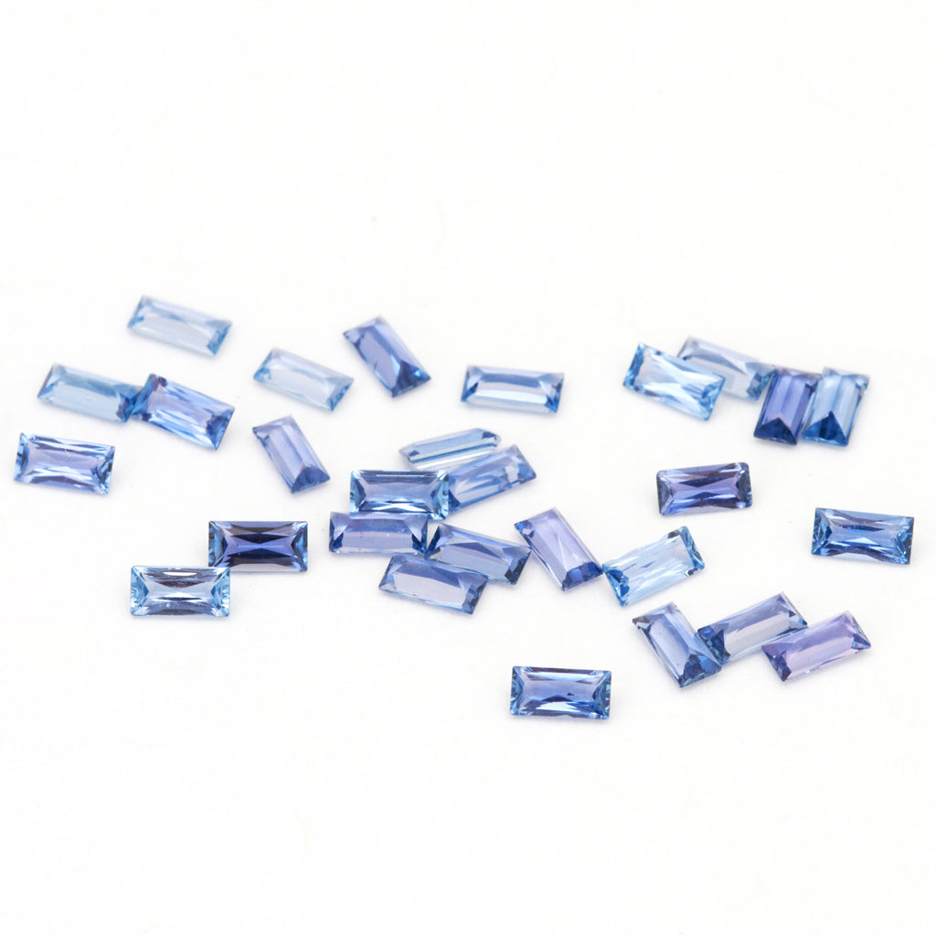 4x2mm Montana Yogo Sapphire Baguettes