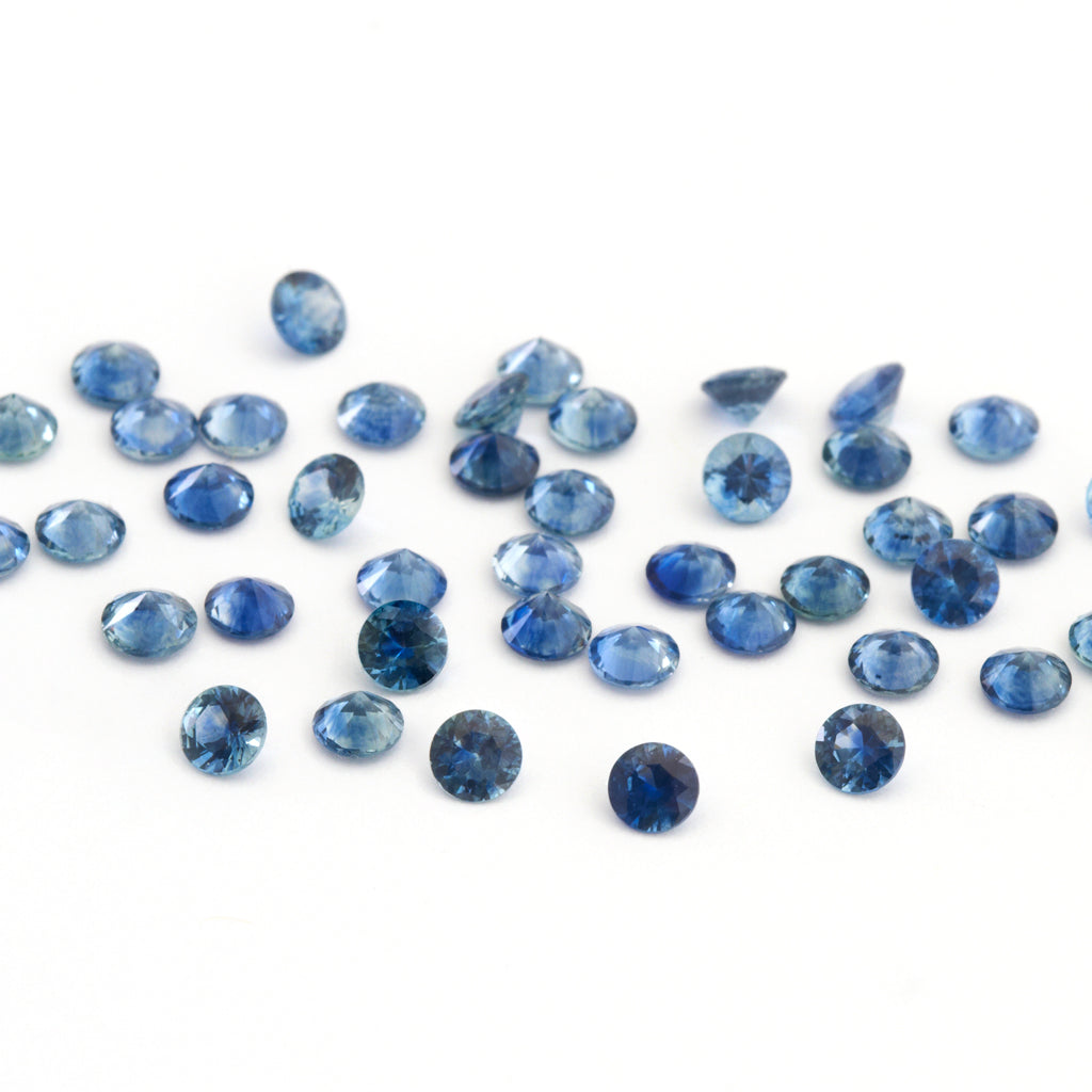 2.25 to 3.75mm Dark Blue Montana Sapphire Rounds