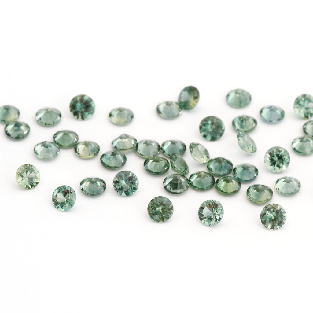 2.25 to 3.75mm Dark Green Montana Sapphire Rounds