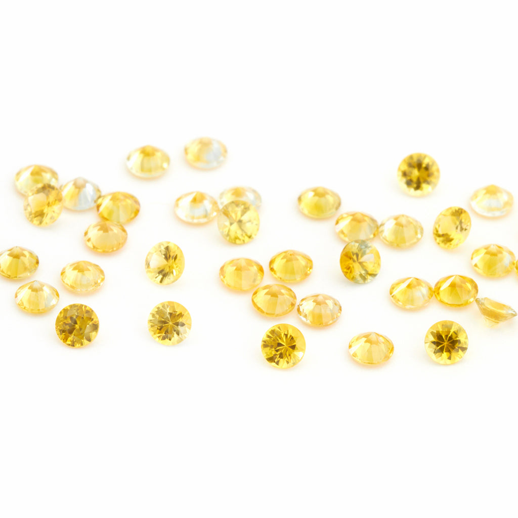 2.25mm to 3.75mm Dark Yellow Montana Sapphire Rounds