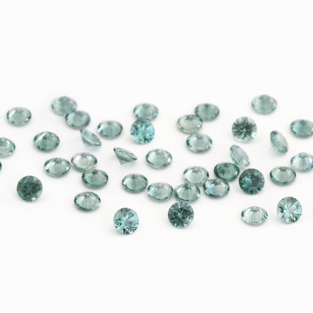 1.5 to 3.75mm Medium Teal Montana Sapphire Rounds