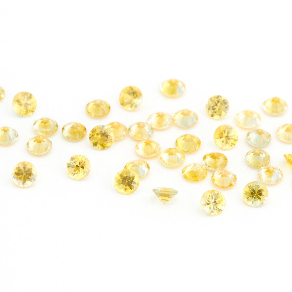 1.5 to 3.75mm Medium Yellow Montana Sapphire Rounds
