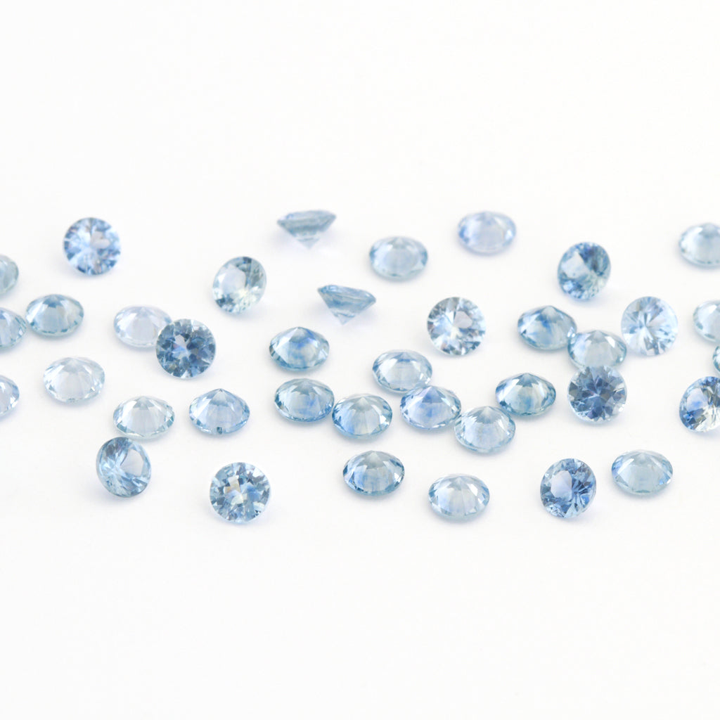 1.5 to 3.75mm Light Blue Montana Sapphire Rounds