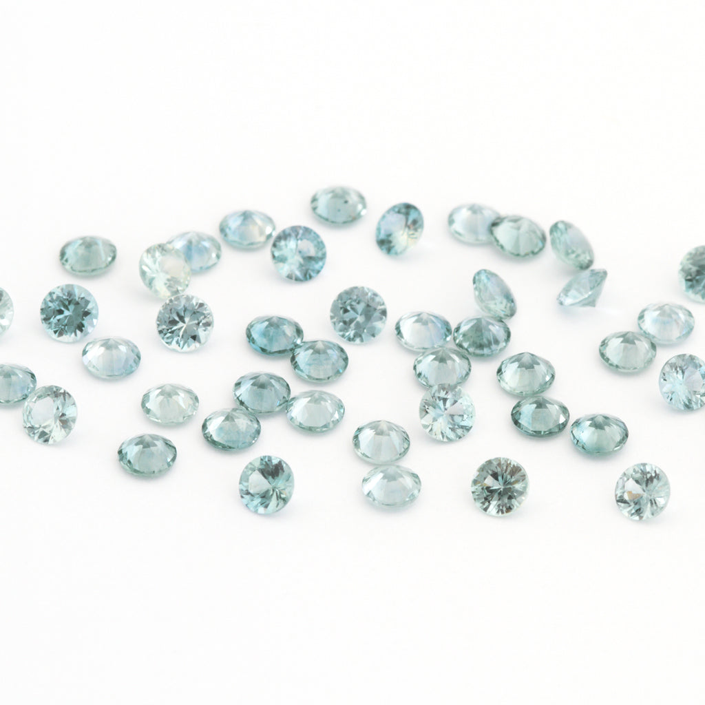 1.5 to 3.75mm Light Teal Montana Sapphire Rounds