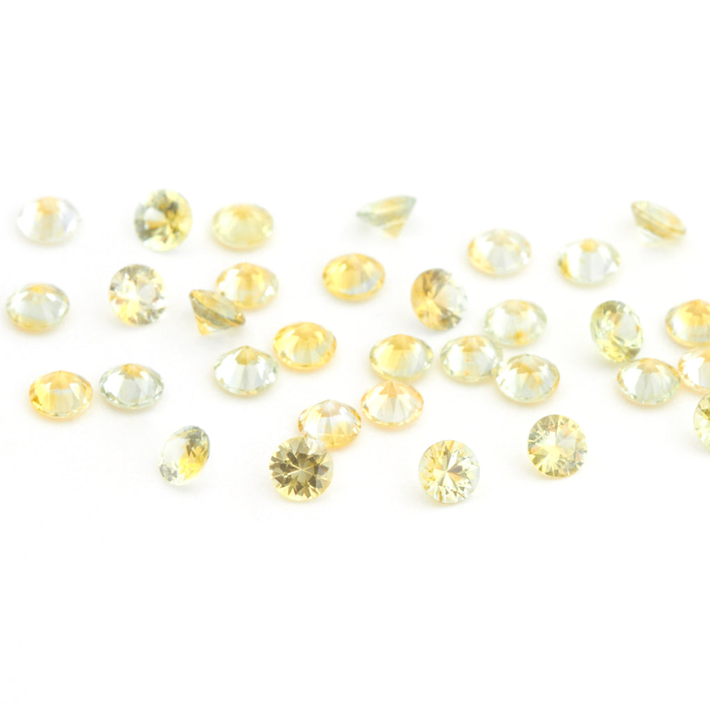 1.5 to 3.75mm Light Yellow Montana Sapphire Rounds