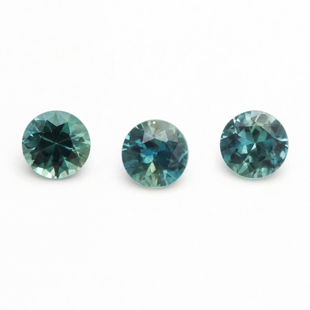4 to 5.5mm Dark Teal Montana Sapphire Rounds