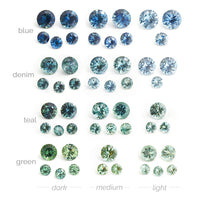 4 to 5.5mm Dark Green Montana Sapphire Rounds