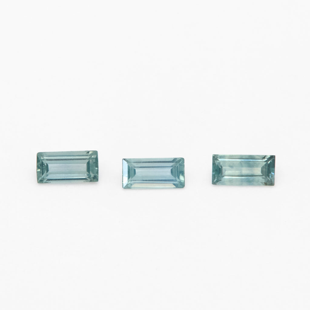 4x2 to 5x2.5mm Dark Teal Montana Sapphire Baguettes