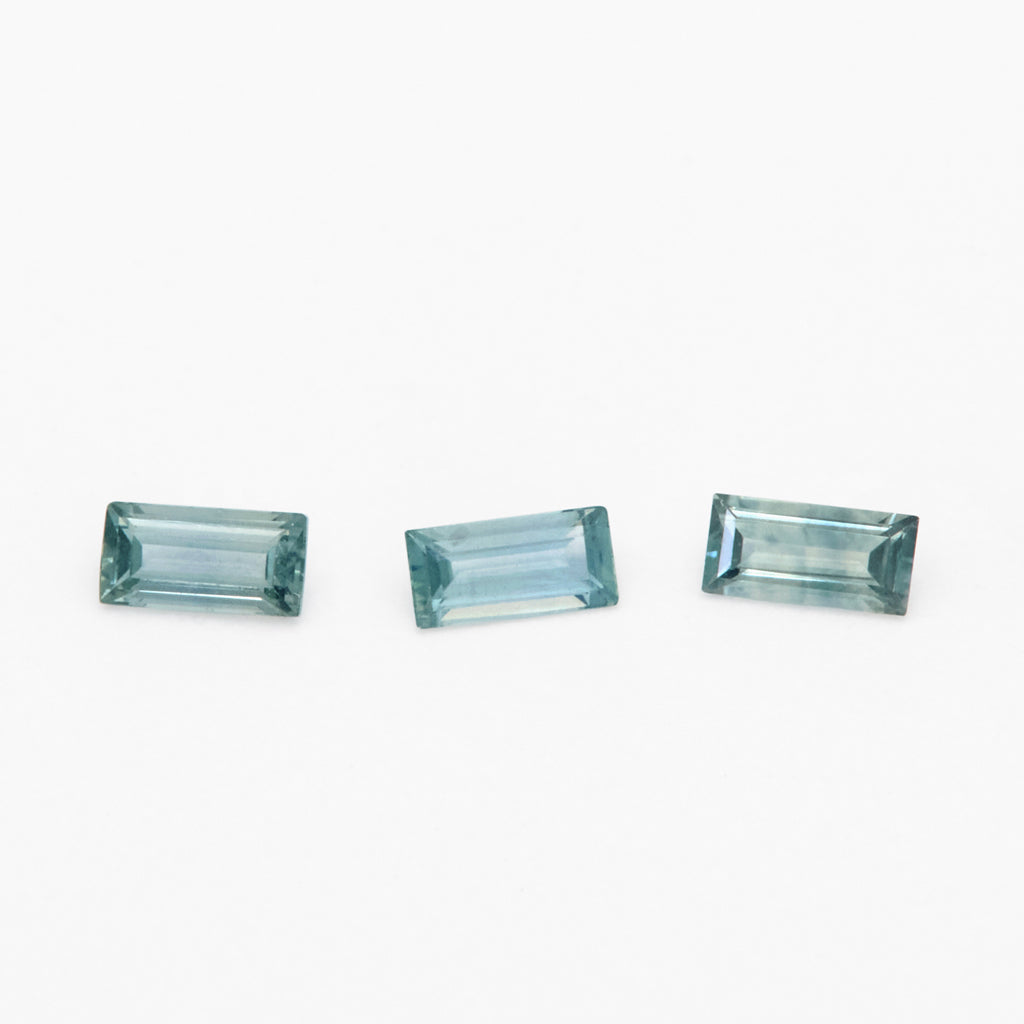 4x2 to 5x2.5mm Dark Teal Montana Sapphire Baguettes