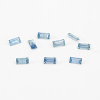 4x2mm Medium Blue Montana Sapphire Baguettes