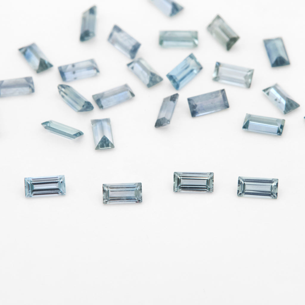 4x2 to 5x2.5mm Medium Denim Montana Sapphire Baguettes
