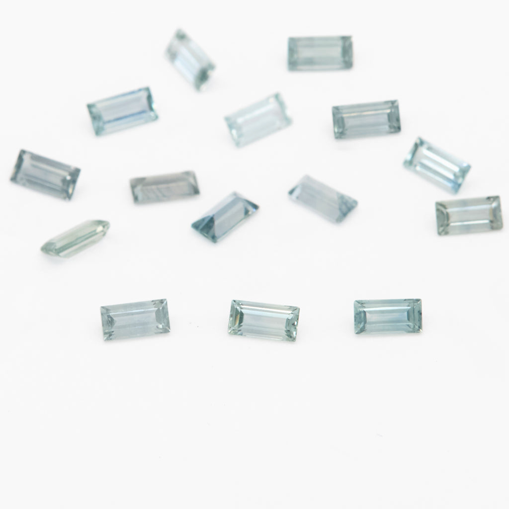 4x2 to 5x2.5mm Medium Teal Montana Sapphire Baguettes