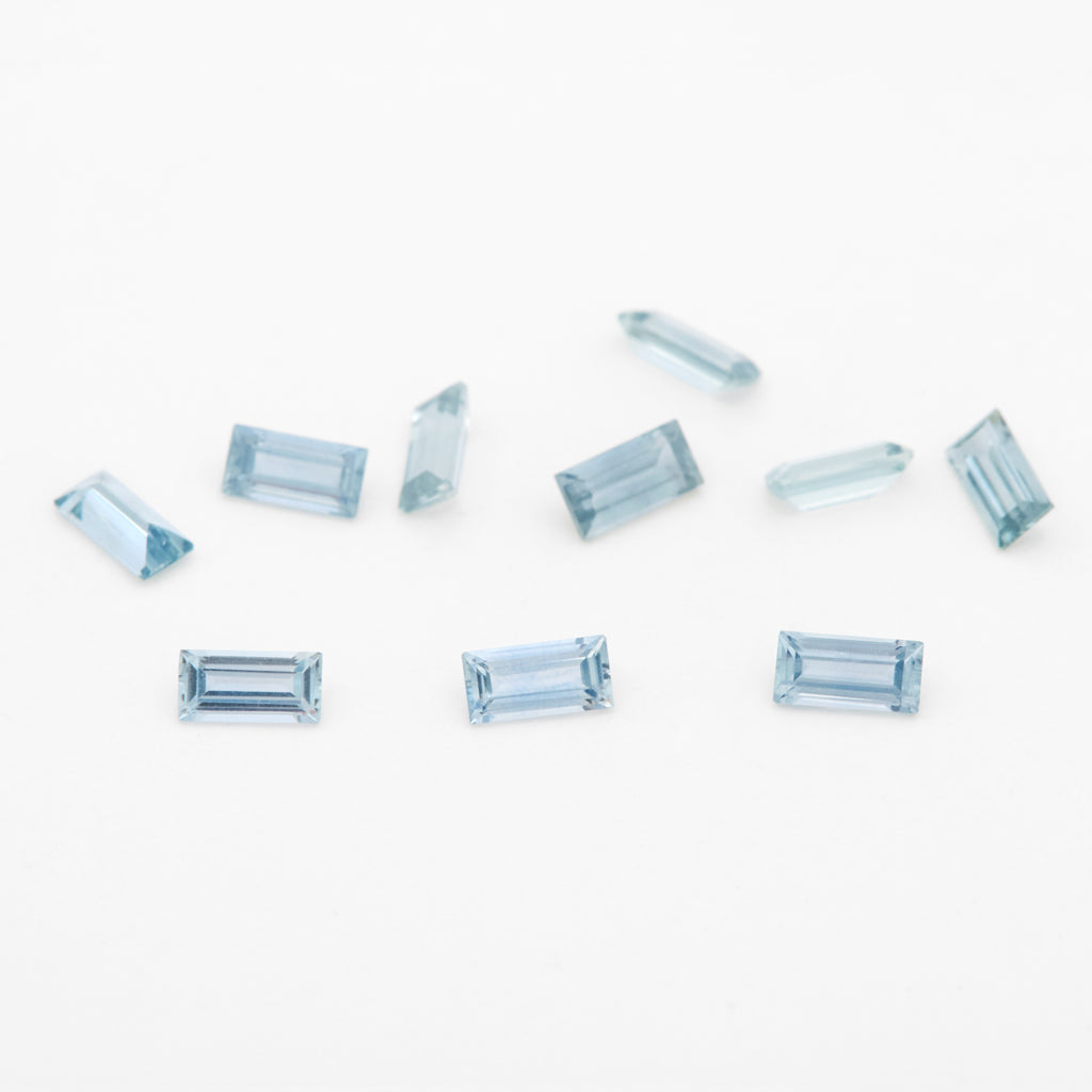 4x2 to 5x2.5mm Light Blue Montana Sapphire Baguettes