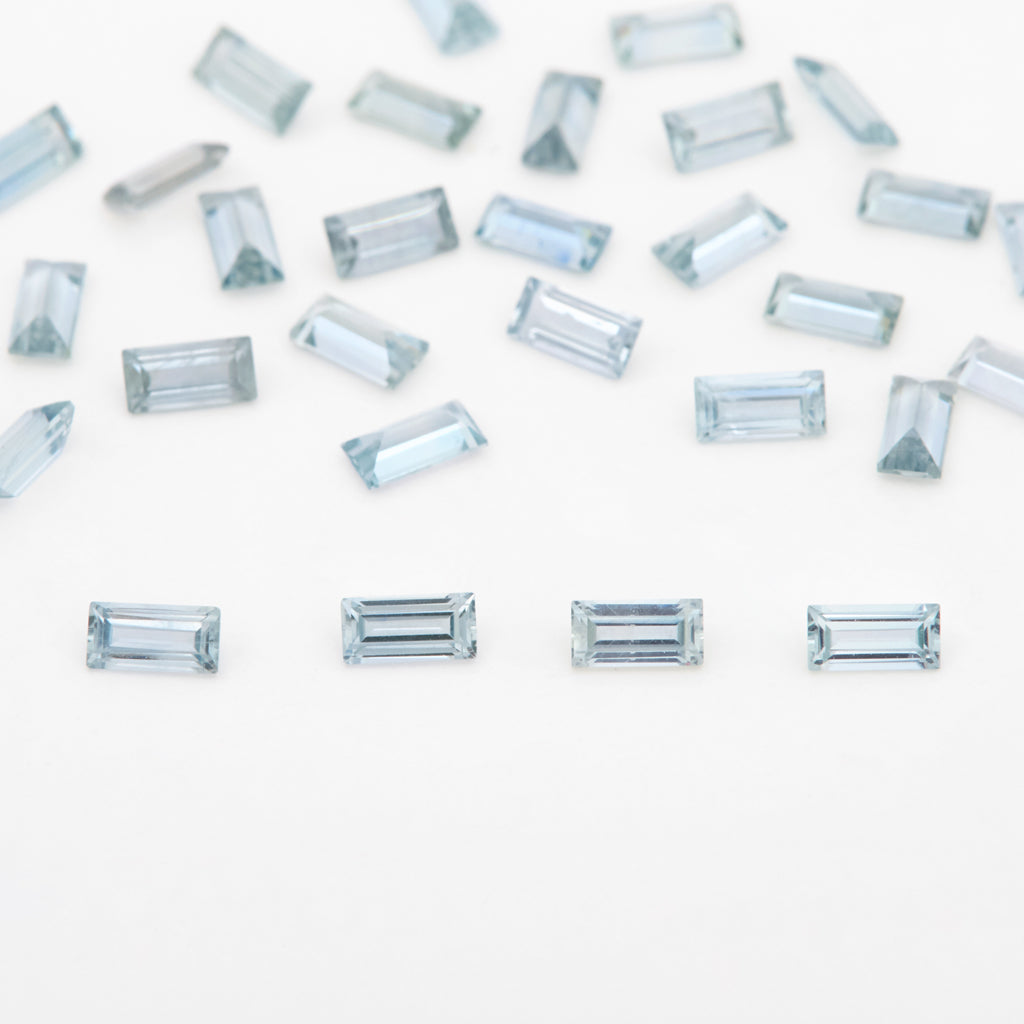 4x2 to 5x2.5mm Light Denim Montana Sapphire Baguettes