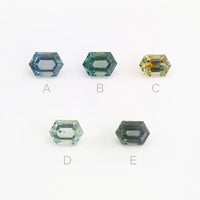 < 1ct One-of-a-Kind Montana Sapphire Hexagons