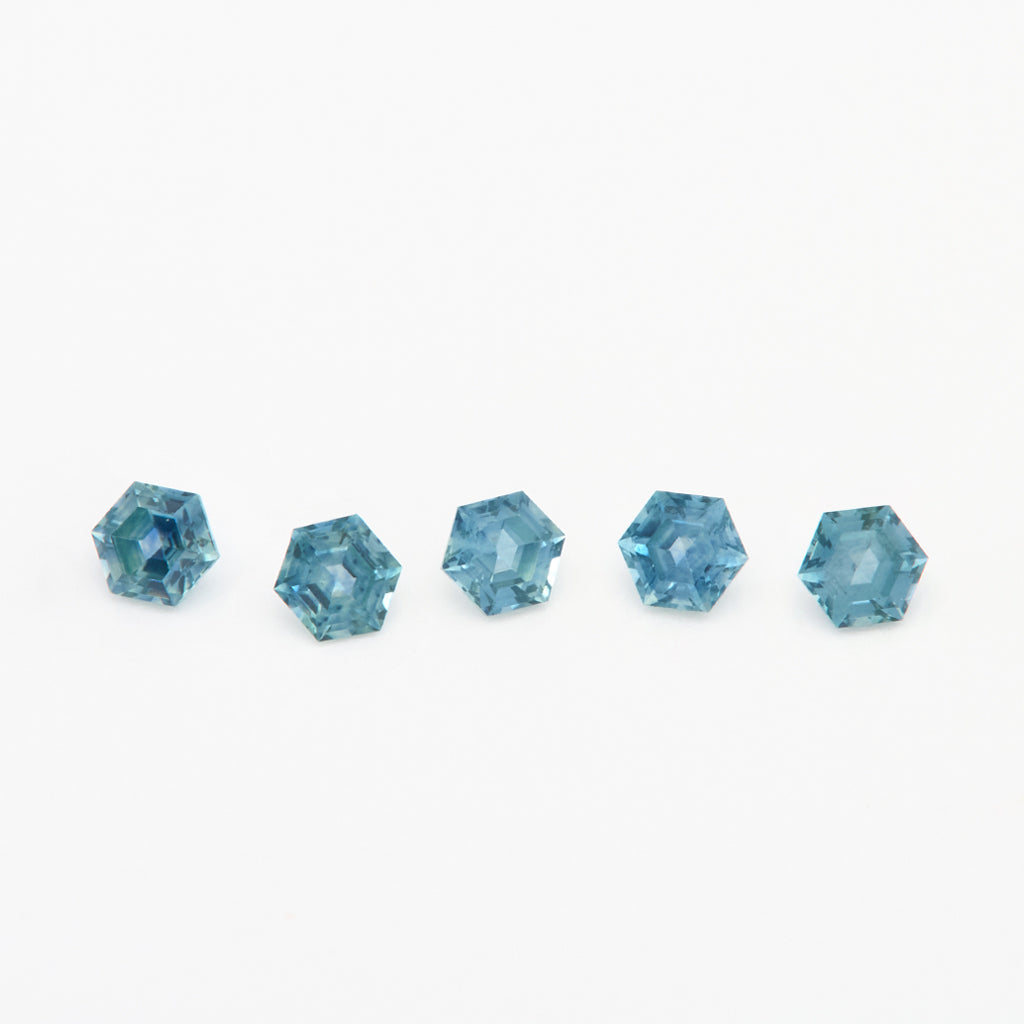 3 to 3.5mm Dark Denim Montana Sapphire Hexagons