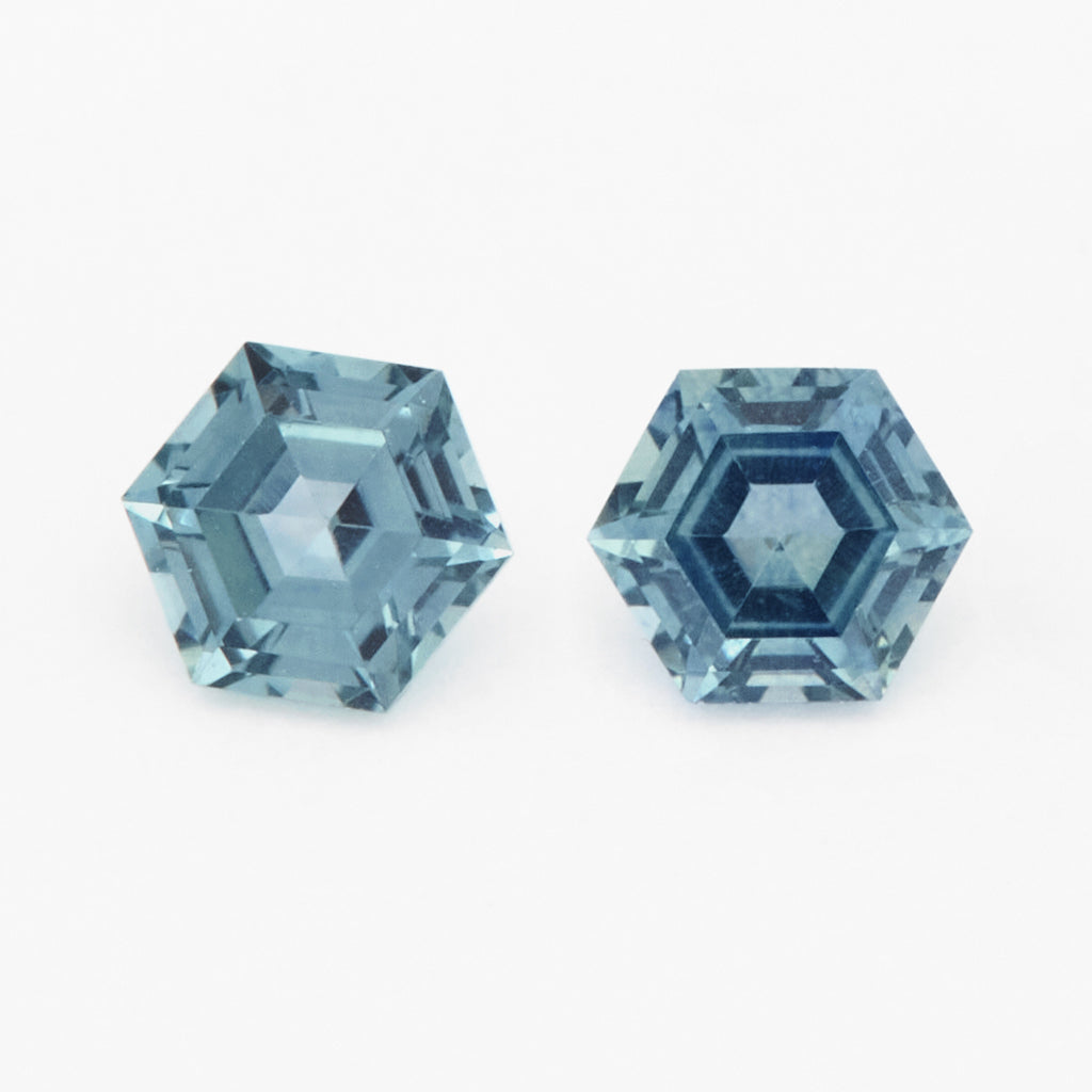 4 to 4.5mm Dark Denim Montana Sapphire Hexagons