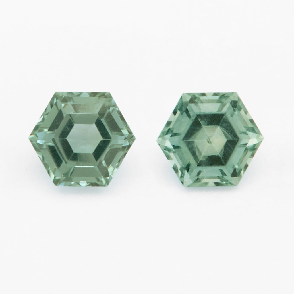 4mm Dark Green Montana Sapphire Hexagons