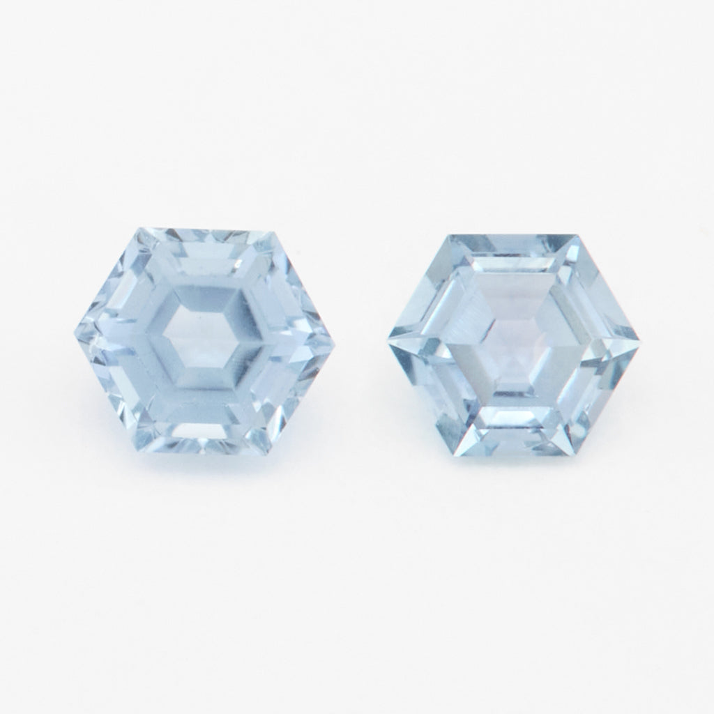4 to 5mm Light Blue Montana Sapphire Hexagons