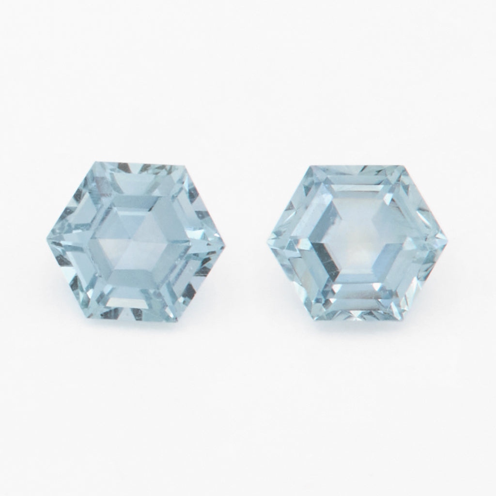 4 to 5mm Light Denim Montana Sapphire Hexagons