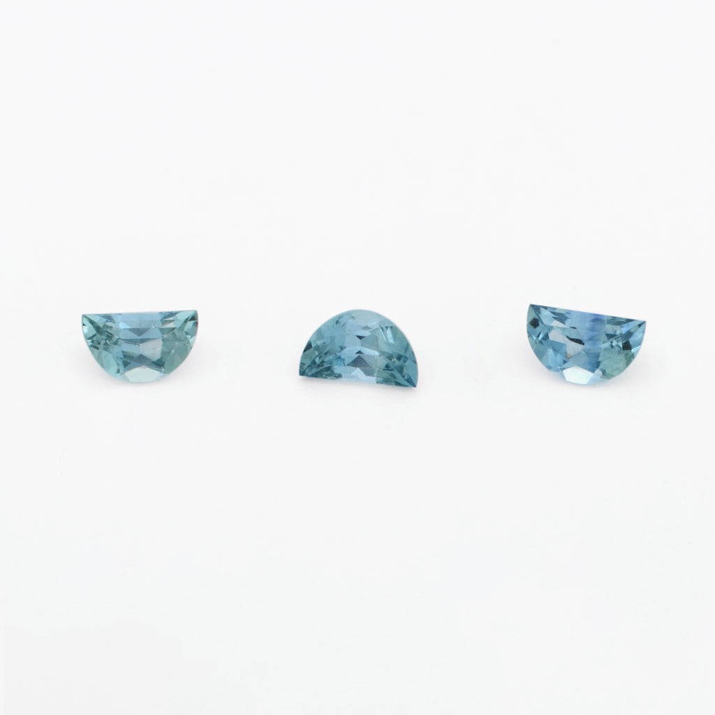 5x3mm Medium Denim Montana Sapphire Half Moons