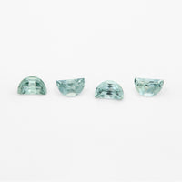 5x3 to 6x4mm Light Teal Montana Sapphire Half Moons