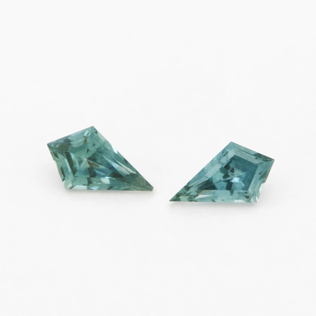 5x3 to 7x5mm Dark Teal Montana Sapphire Kites