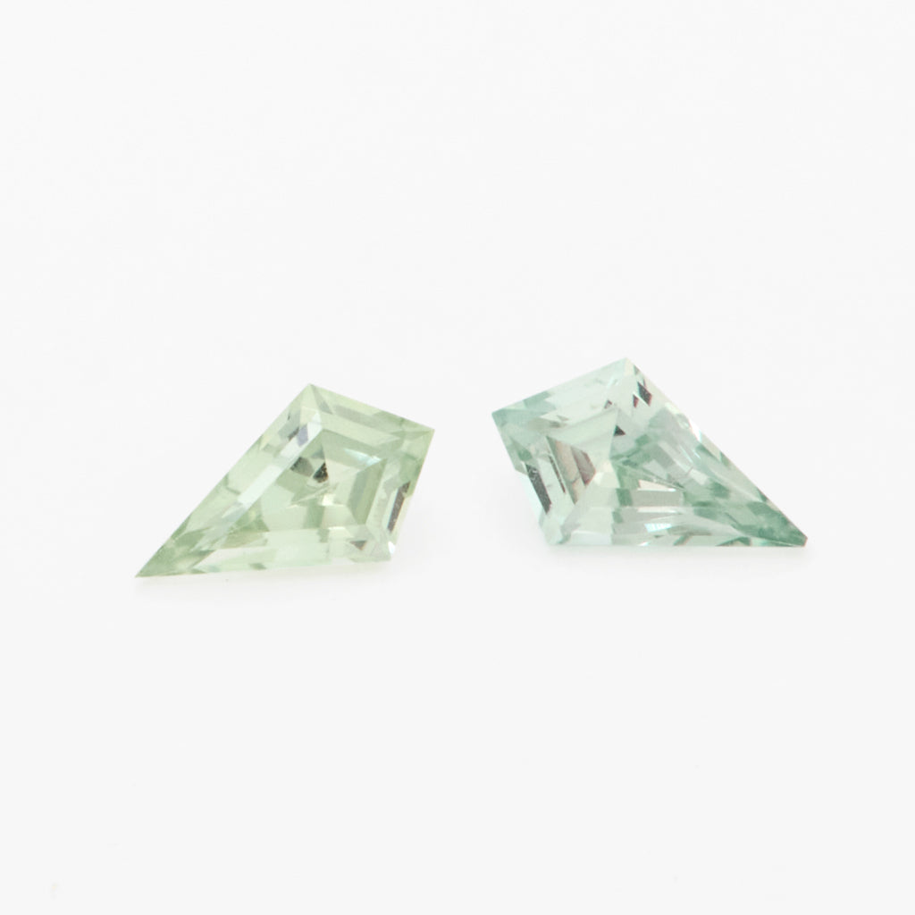 5x3 to 7x5mm Light Green Montana Sapphire Kites