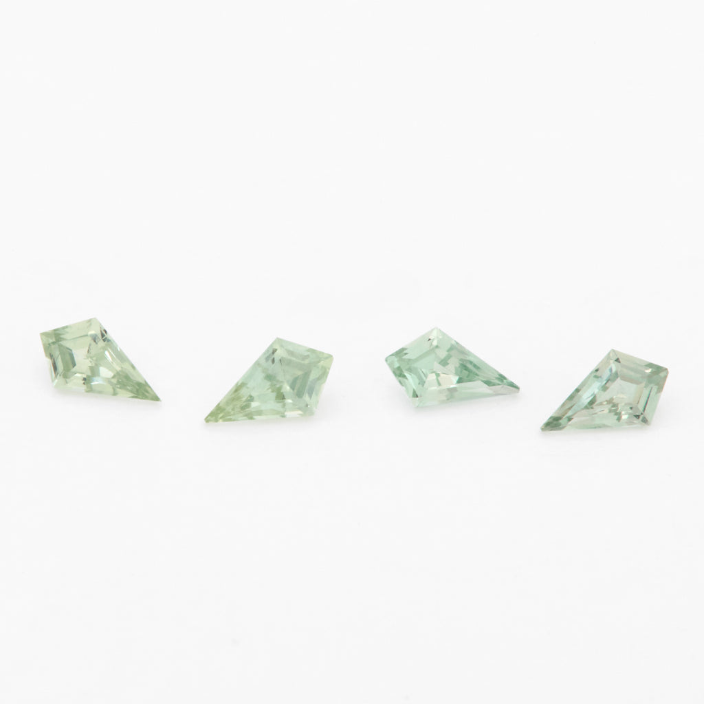 5x3 to 7x5mm Light Green Montana Sapphire Kites