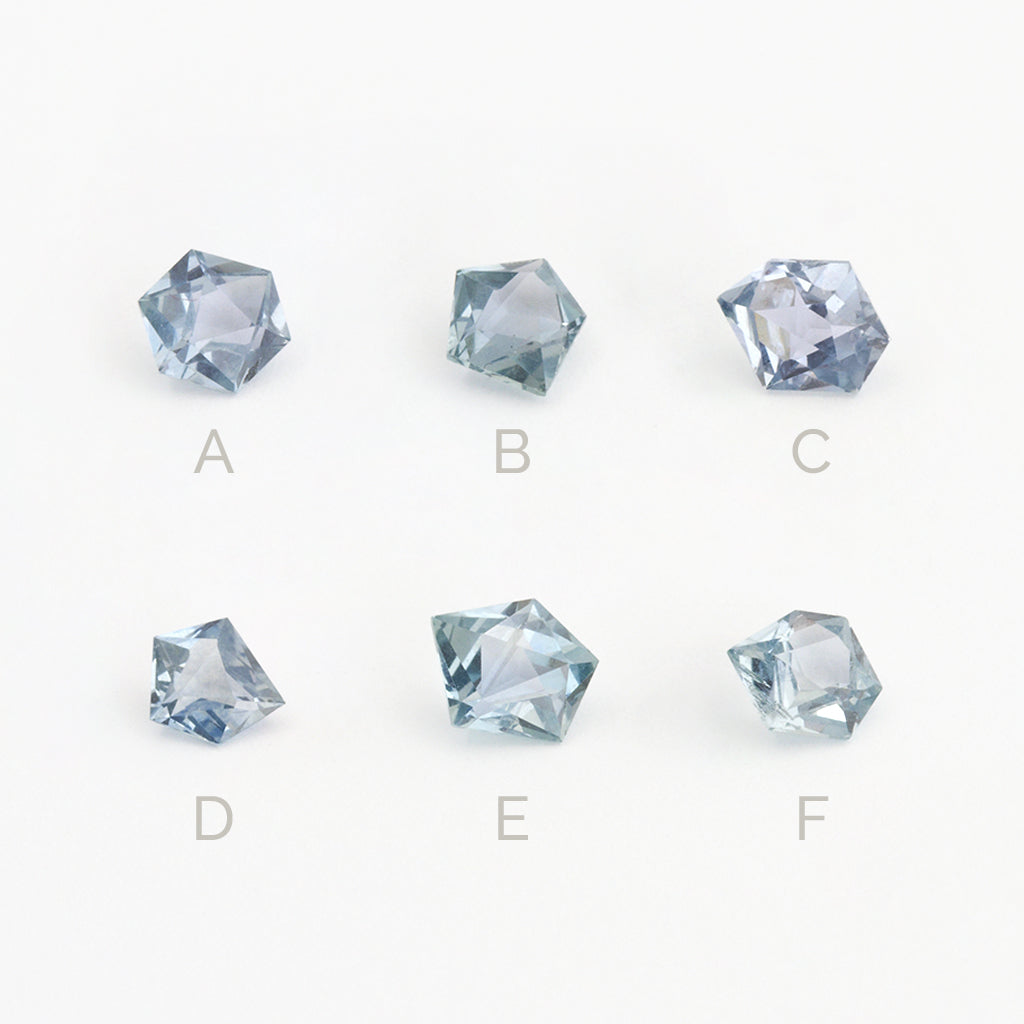 < 1ct One-of-a-Kind Blue-Lavender Montana Sapphire GeoCuts™
