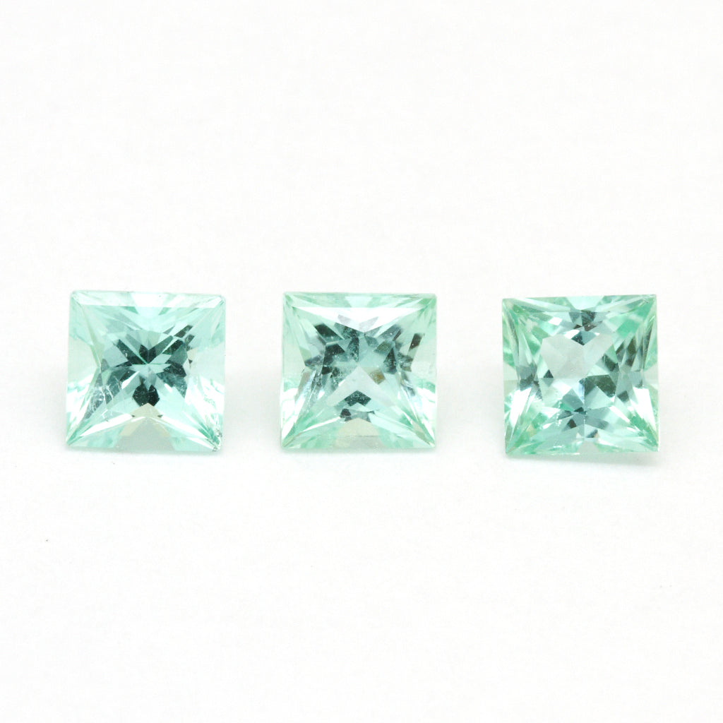 4 to 6mm Seafoam Tourmaline® Princess Cuts