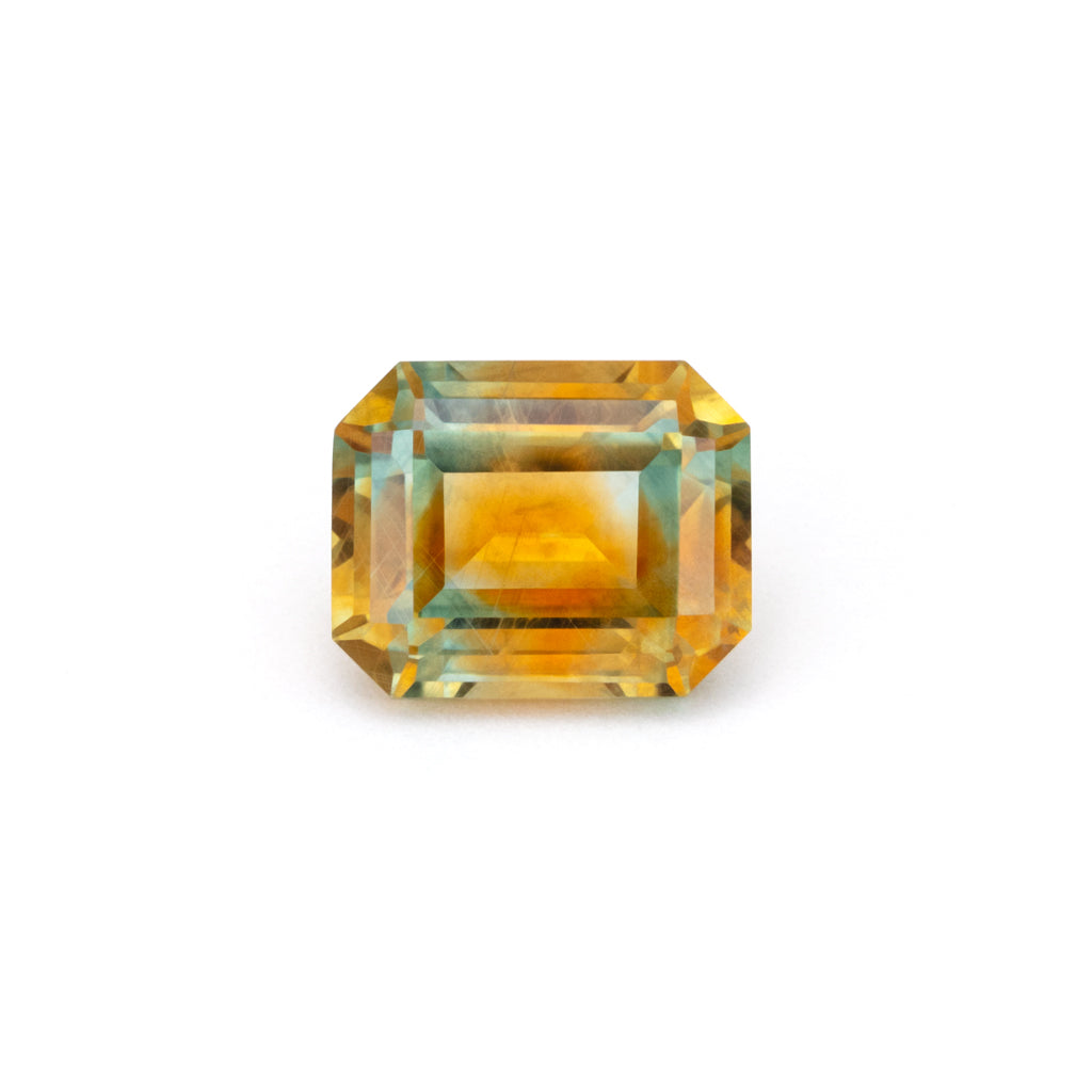 3.14ct Bi-Color Montana Sapphire Emerald Cut