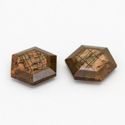10x8 Bronze Sapphire Hexagon Tablets