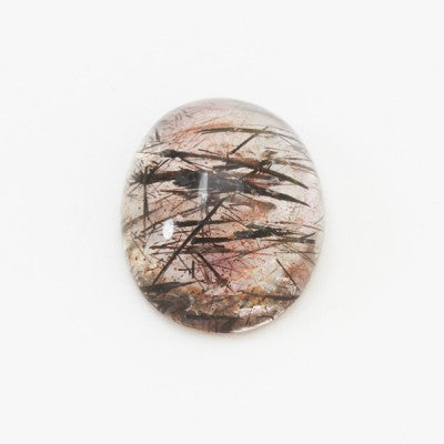16x12mm Hematite in Quartz Oval Cabs