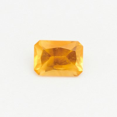 Set of Four 7x5mm Yellow Citrine Barion Emerald Cuts