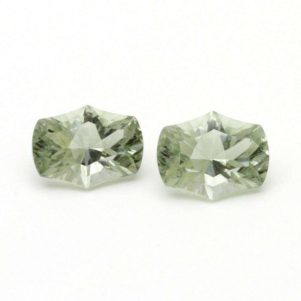 10x8mm Green Quartz Concave Cushions