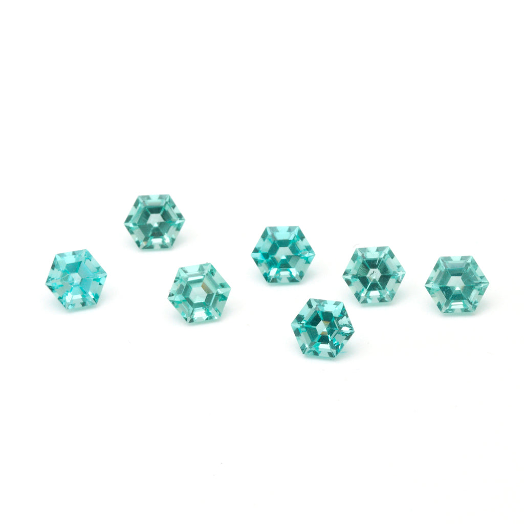 3 to 5mm Blue/Green Apatite Hexagons