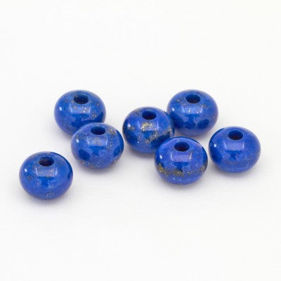 10.5 x7.5mm Chilean Lapis Rondelle Beads 