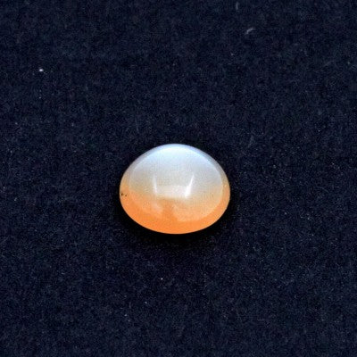 5mm Natural Round Cabochon Cut Peach Cat's Eye Moonstone