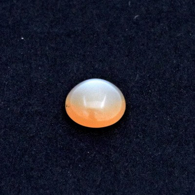 5mm Natural Round Cabochon Cut Peach Cat's Eye Moonstone 