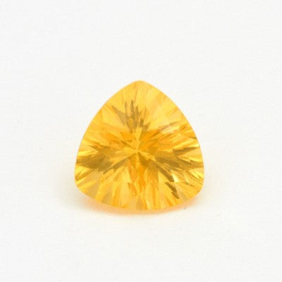 10mm Natural Fancy Radial Trillion Cut Yellow Brazilian Opal 