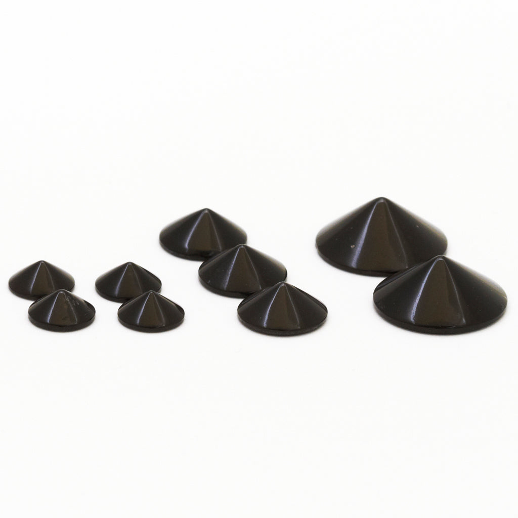 10 to 12mm Oregon Black Stallion Jasper Round Cone Cabs
