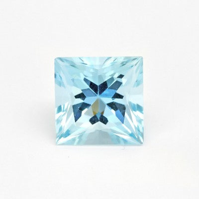 10mm Princess Cut Aquamarine