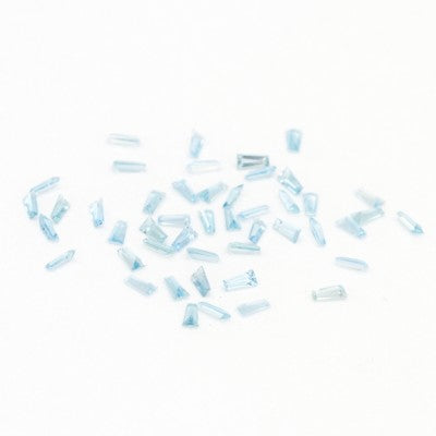 3x1.5x1mm A Tapered Baguette Aquamarine Melee